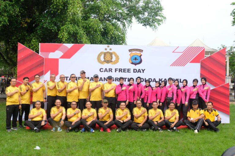 Polda Kalsel Gelar Car Free Day, Bagikan 3.550 Porsi Makanan Gratis untuk Masyarakat