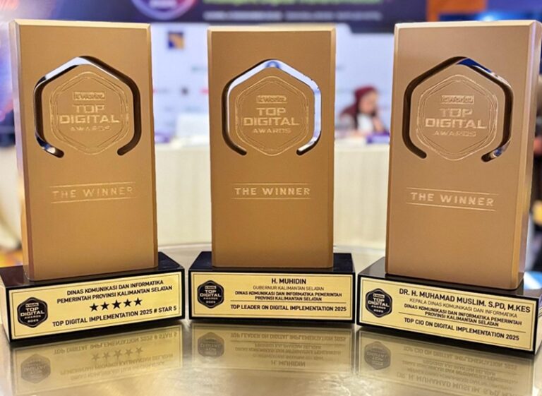 Pemprov Kalsel Panen Penghargaan, Transformasi Digital Diakui Nasional