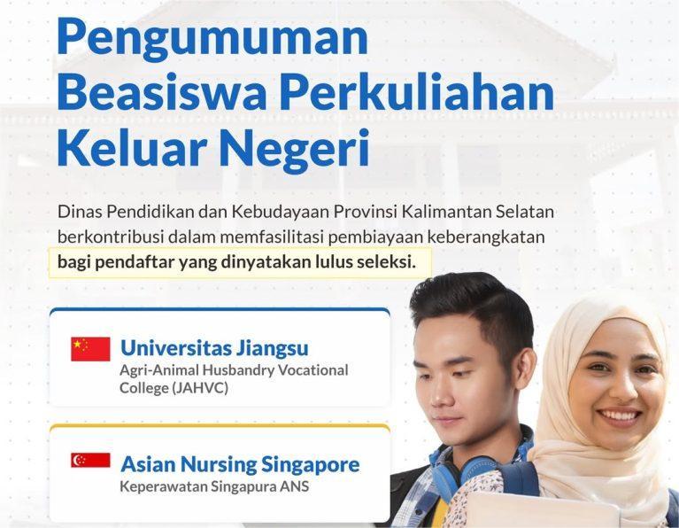 Beasiswa Luar Negeri Dibuka, Anak Banua Bisa Kuliah Gratis Sekaligus Kerja