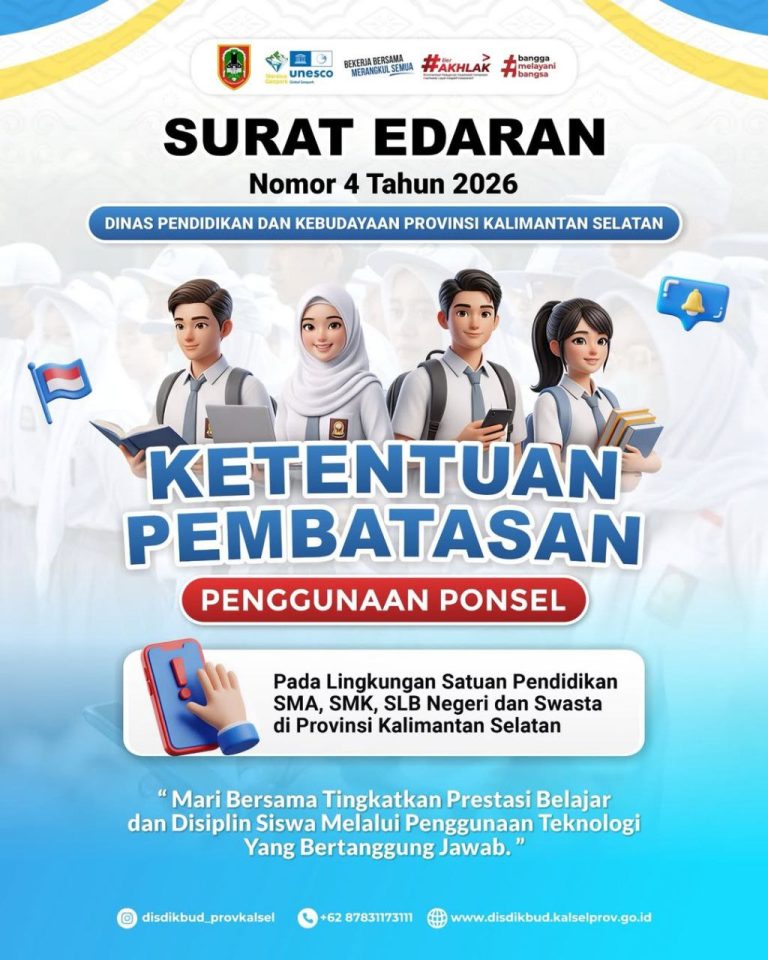 Bukan Dilarang Total, Ini Aturan Baru Penggunaan HP di Sekolah Kalsel