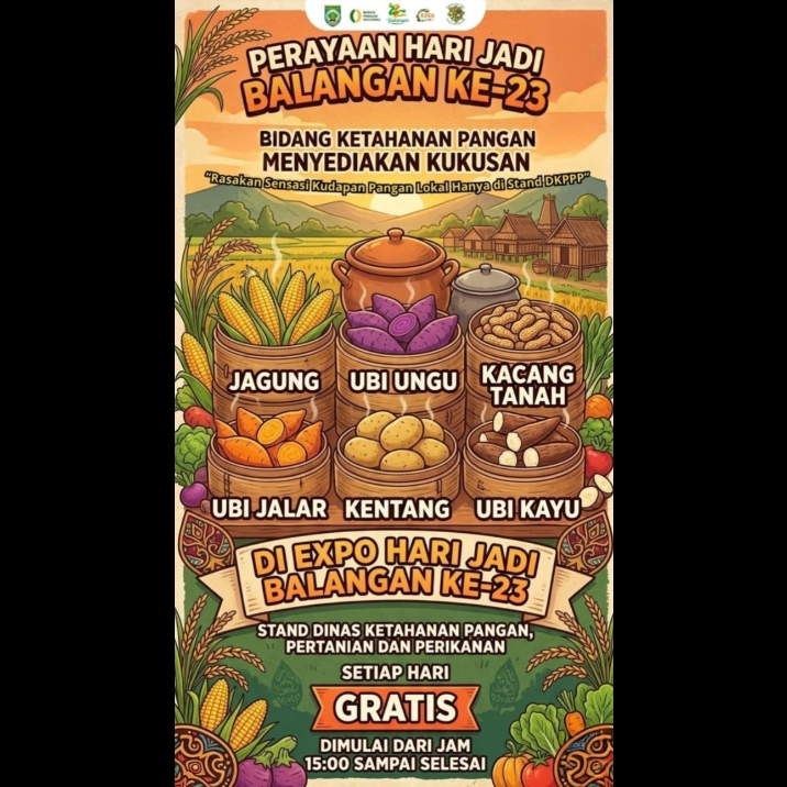 HUT Balangan ke-23, Dari Ubi Sampai Jagung, Semua Gratis! Ini Cara Balangan Gaungkan Pangan Lokal
