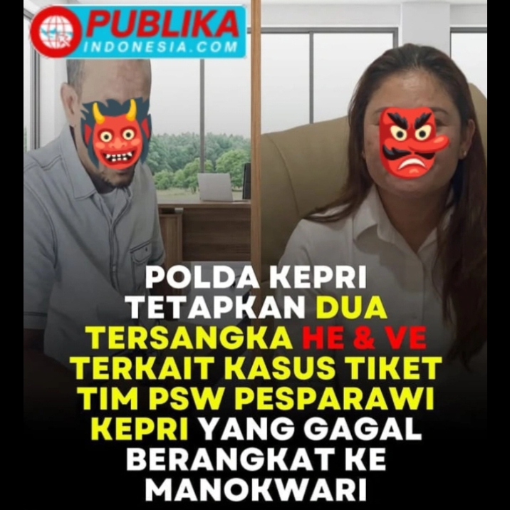 Kasus Tiket Pesparawi Kepri, Polisi Tetapkan Dua Tersangka, Uang Diduga Dipakai Bayar Utang