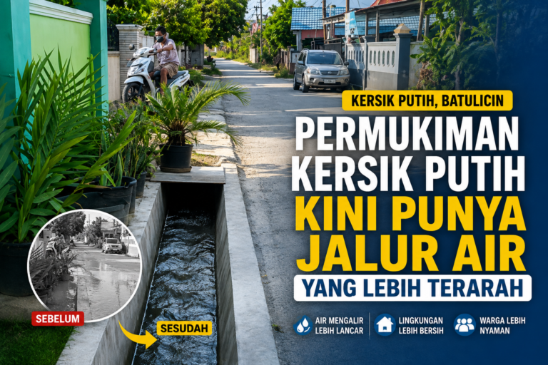 Solusi Pemkab Tanah Bumbu, Permukiman Kersik Putih Kini Punya Jalur Air yang Lebih Terarah