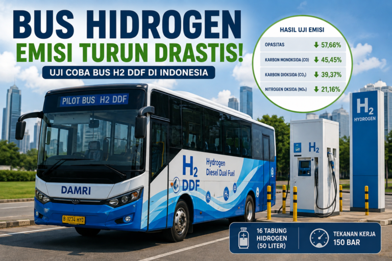 Teknologi Hidrogen Mulai Diuji di Indonesia, ESDM : Emisi Bus Bakalan Turun Drastis