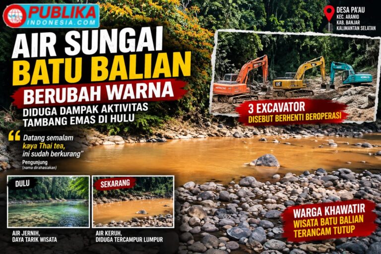 Dulu Jernih, Kini Mirip Thai Tea! Sungai Batu Balian Diduga Terdampak Aktivitas Tambang