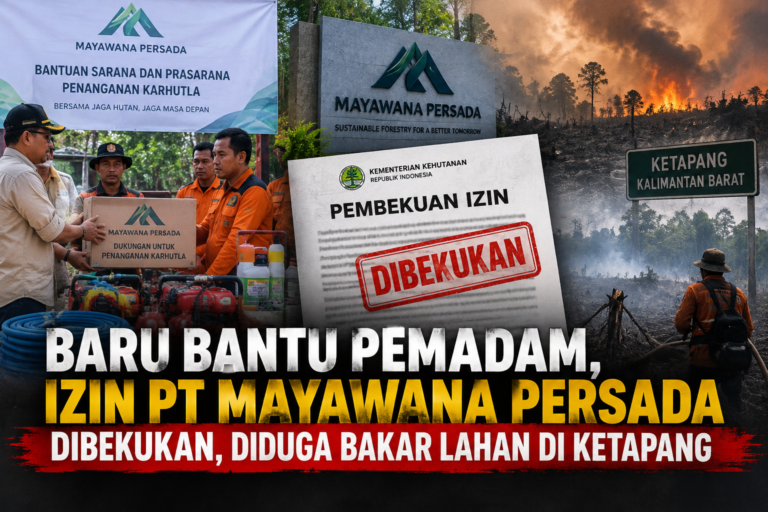 Baru Bantu Pemadam, Izin PT Mayawana Persada Dibekukan, Diduga Bakar Lahan di Ketapang