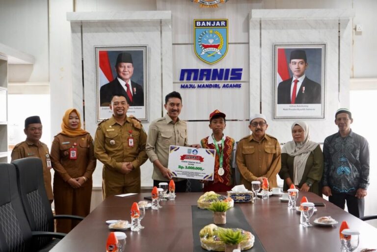 Raih Medali Perak O2SN, Naupal Terima Apresiasi dan Bonus dari Bupati Banjar