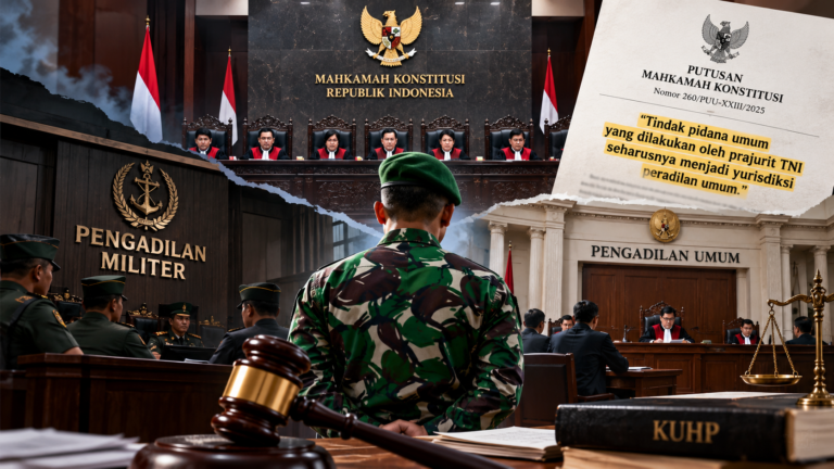 Babak Baru Peradilan Militer? MK Tegaskan Pidana Umum Prajurit TNI Seharusnya Ditangani Peradilan Umum